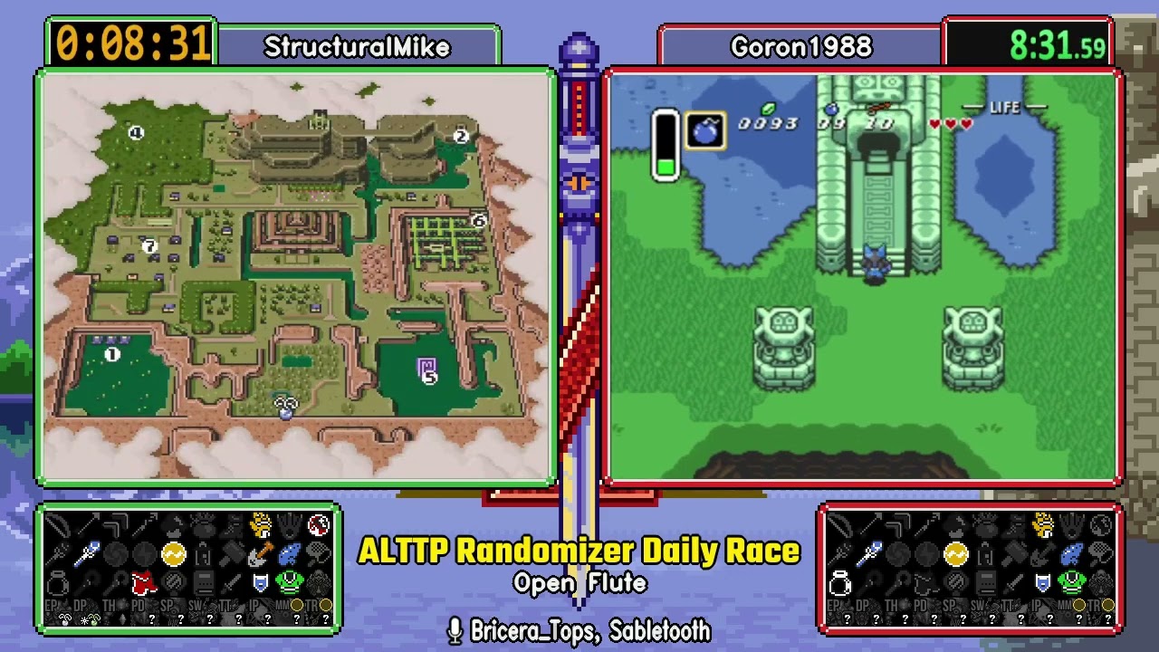 Open Flute Jul 13 2022. ALTTP Randomizer Daily Race YouTube