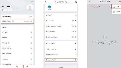 How to install a custom watch face using the Zepp Scan option for an Amazfit watch