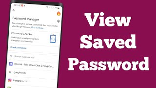 How To View Saved Passwords on Your Mobile || How to know all password saved in your google account screenshot 2