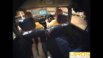 Unrestraint Child in Car Crash Simulation - MIROS PC3 Crash Lab