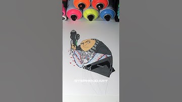 Drawing Gru From Despicable Me 4 In 4 Different Styles With Posca Markers, Part 3! 👀🎨 #shorts