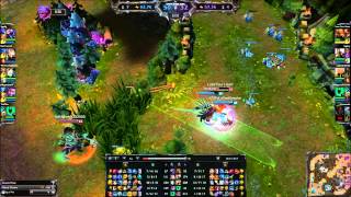 Lee Sin dashes through Thresh flay