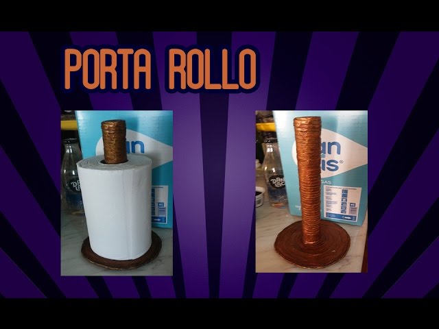 Porta papel toalla DE COCINA útil y decorativo reciclando cartón