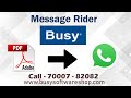 Busy Message Rider | Send PDF Busy To WhatsApp from Message Rider