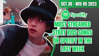 [TOP 30] MOST STREAMED STRAY KIDS SONGS ON SPOTIFY IN THE LAST WEEK | OCT 30 – NOV 05 2023