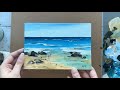 Loose Acrylic Beach Seascape Painting