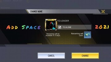 Space For CODMobile Nickname | Add Space In Name