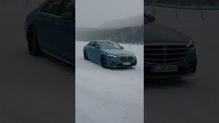 One Frozen Lake Plus Two Iconic Mercedes-Benz Cars Equals Unlimited Fun. | #Shorts
