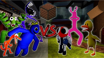 FNF Rainbow Friends But Old Friends VS New Friends | Original VS Minecraft Note Block | Roblox