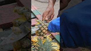 ৩০ সেকেন্ডে আনারস কাটিং আনারস ফল pineapple fruit bdfood food