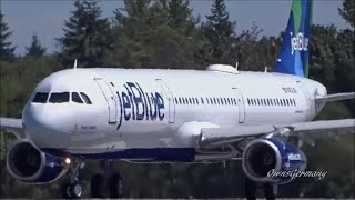 An Airbus A321 JetBlue Delivery Flight @ KPAE Paine Field