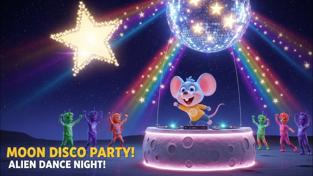 Moonlight Disco Party on the Moon! 🌙✨ | Fun Space Dance Song for Kids 🚀🎶