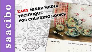 Beyond The Lines! Fun & Easy Mixed Media Technique For Coloring Books