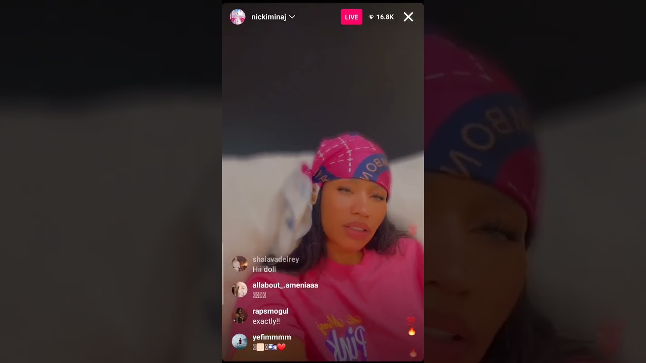 Nicki Minaj Instagram live — after Thanksgiving dinner | 11/24/2023