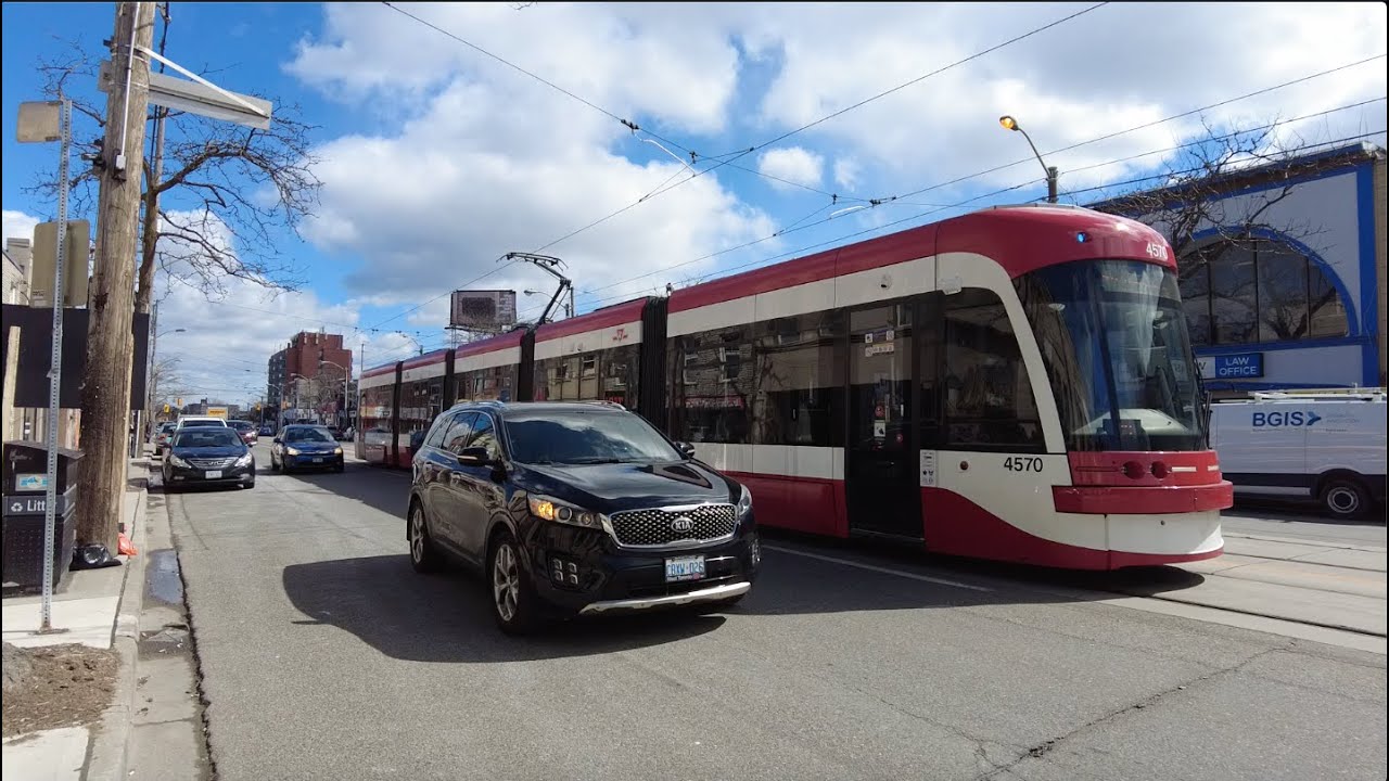 Short Ride on the 507 Long Branch Streetcar #4570 from Islington to Kipling Ave (March 20th, 2024)