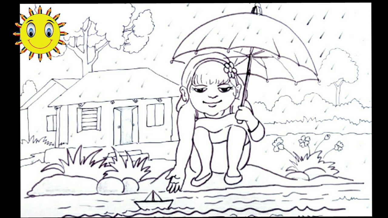 Line Drawing Of Rainy Day Easy And Simple Line Art For Beginners YouTube line-drawing-of-rainy-day-easy-and-simple-line-art-for-beginners-youtube