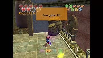 Blinx the Time Sweeper - Deja vu Canals, Stage 2 - Speedrun, noprep% - 57.13s