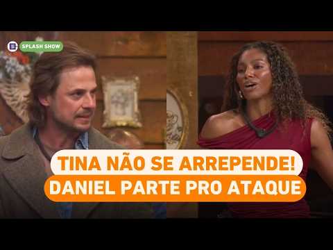 Fazenda: Daniel lashes out at Tina after realizing he can't win the argument, says Bárbara Saryne