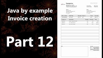 Invoice creation part 12 (Java by Example)