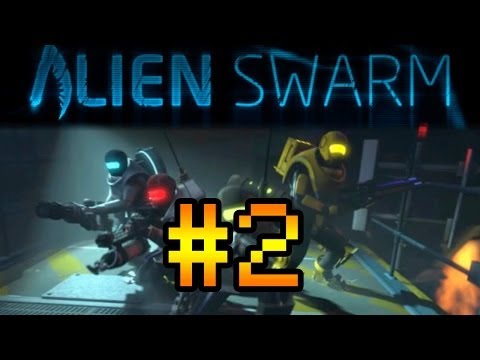 Видео: Кооперативное прохождение Alien Swarm #2 [Бешеная атака жуков!]