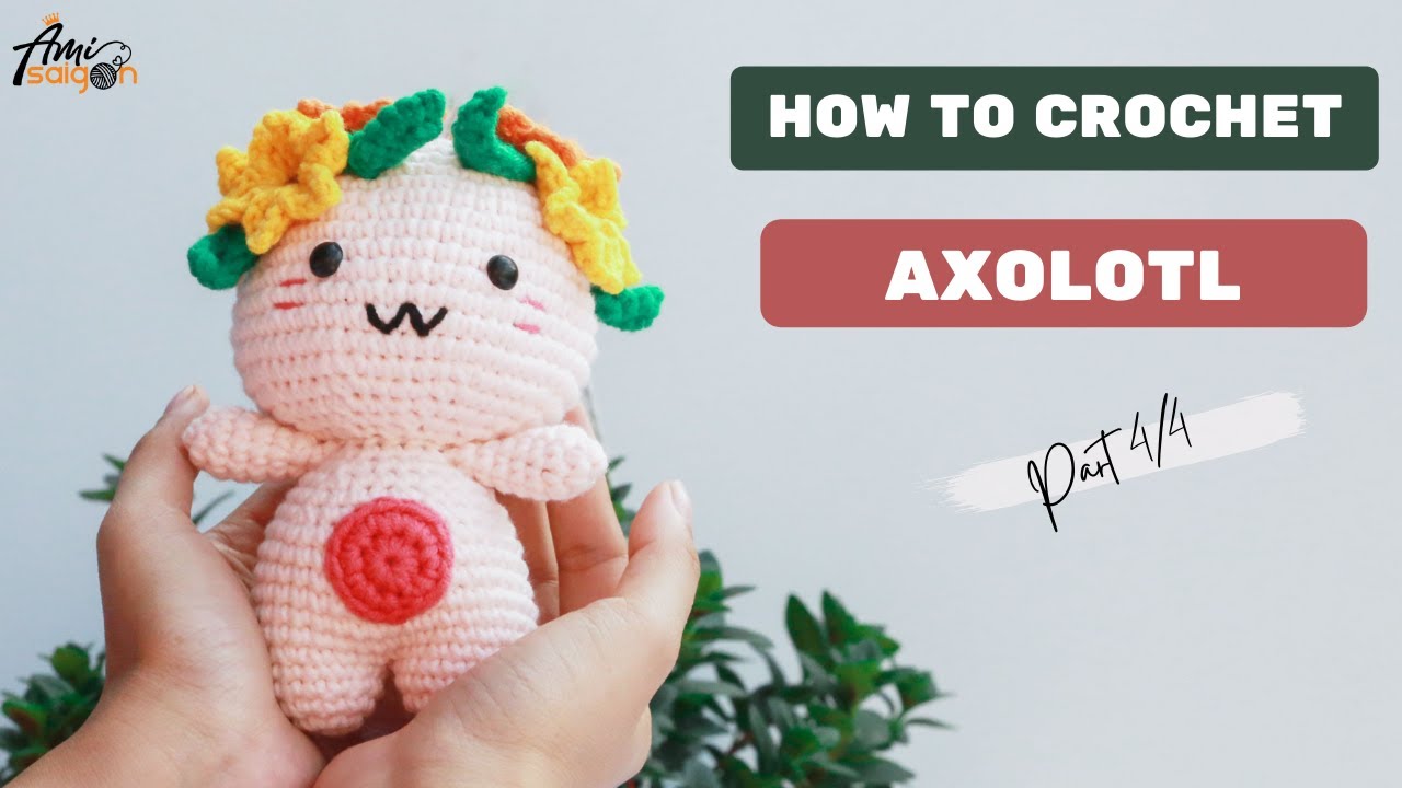 #286 | Axolotl Amigurumi Free Pattern (4/4) | How To Crochet Amigurumi Dolls | @AmiSaigon