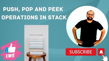 Push, Pop and Peek operations on Stack data structure.
