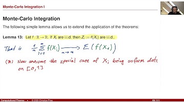Lecture Computational Finance / Numerical Methods 04: Monte-Carlo Method 02: Monte-Carlo Integration