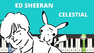 Ed Sheeran, Pokémon - Celestial (BEST Piano Tutorial) (  Sheet Music)