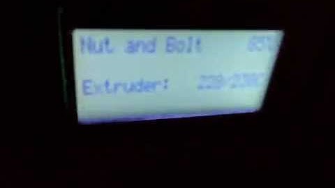 MakerBot printing a nut and bolt