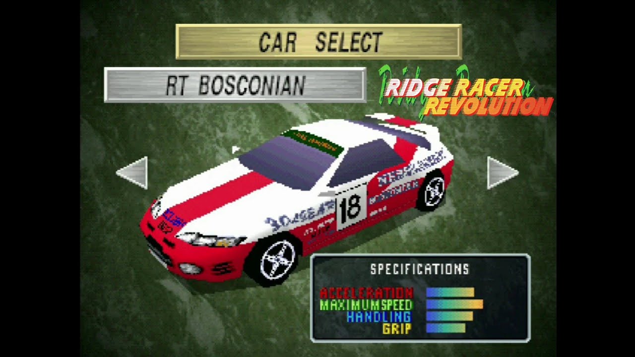 Ridge Racer Revolution PS1 All Cars List YouTube