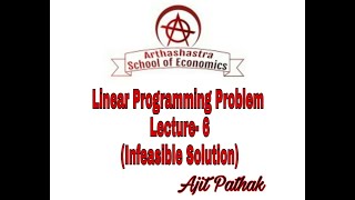 Full Linear Programming Problem | Lecture-6 | OR | Graphic Method | Infeasible Solution | Ajit Pathak News
