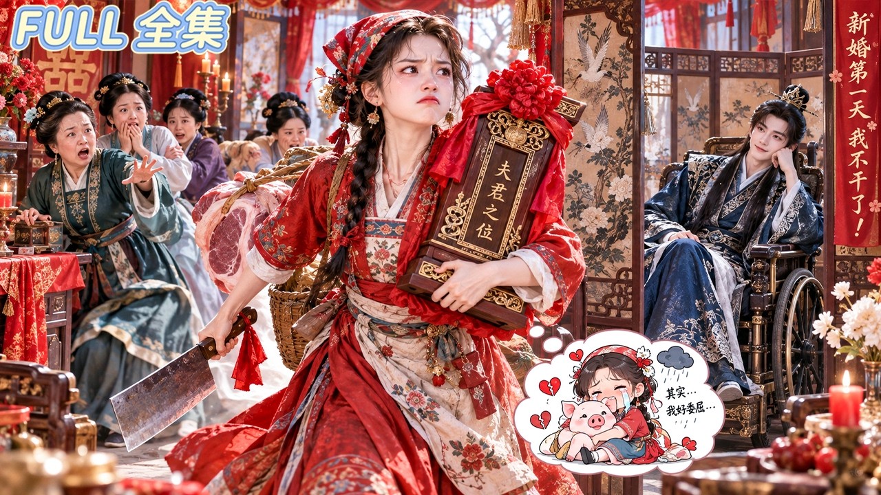殺豬女被逼嫁進王府，以為至少能混個王妃當，誰知拜堂時才發現新郎竟是一塊冷冰冰的牌位！她扛起嫁妝就走，暗處的王爺將這一切看在眼裡，竟真的動心了......#短劇全集 #甜寵