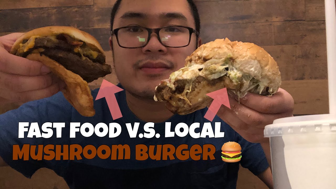 FAST FOOD WENDYS V.S. LOCAL THE BURGER PLACE FOOD MUSHROOM BURGER FOOD