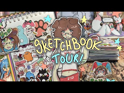 SKETCHBOOK TOUR! // Tour of a sketchbook I did in only 2 weeks