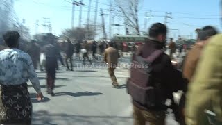 Police Fire Tear Gas At Srinagar Protest Against Khamenei Killing