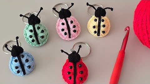 Easy 10-Min Crochet Ladybug Keychain Tutorial for Beginners! 🐞