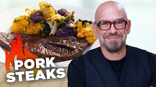 Michael Symon's Pork Steaks with Cherry Barbecue Sauce 🍒🔥 Symon’s Dinners Cooking Out