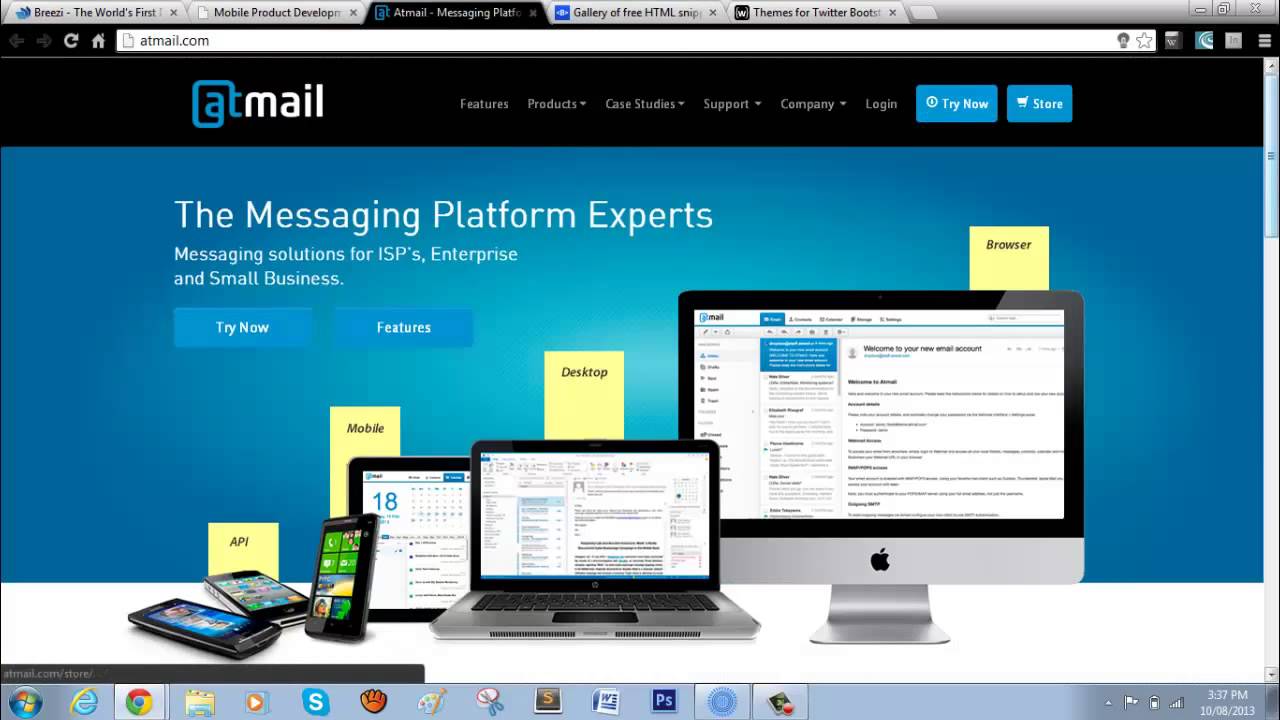 Messaging platform. Open source messaging platform. Atmail. Atmail client Demo.