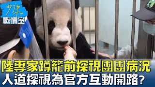 陸專家蹲籠前探視團團病況 人道探視為官方互動開路 少康戰情室 20221102