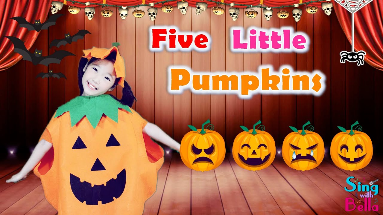 Five Little Pumpkins With Actions and Lyrics | Halloween Song | Pumpkin Song | Sing with Bella