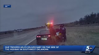 Oklahoma Highway Patrol trooper helps deliver baby on highway