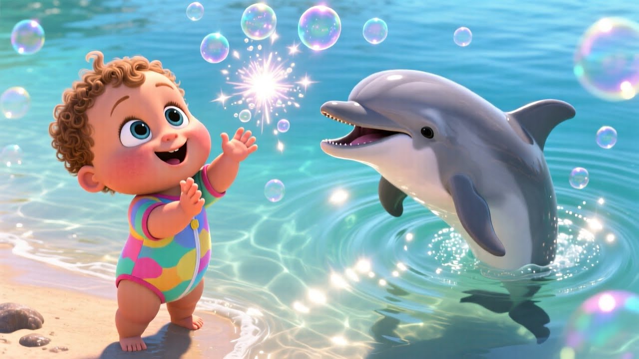 Dolphin Sings in Bubble Land 🐬🫧 Fun Music Song for Kids | Underwater Adventure
