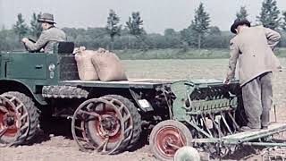 Mercedes-Benz UNIMOG U 411 at soil cultivation & maintenance - worth seeing advertising film of 1956