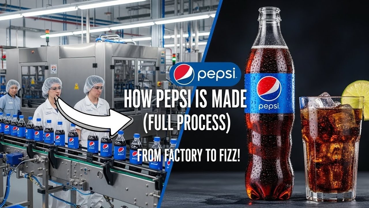 Inside a morden pepsi factory|| form raw material to pepsi(full process)how pepsi is made in factory