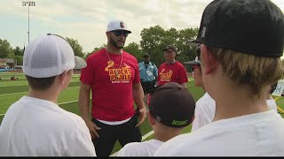 Albert Pujols holds camp for St. Louis youth baseball players