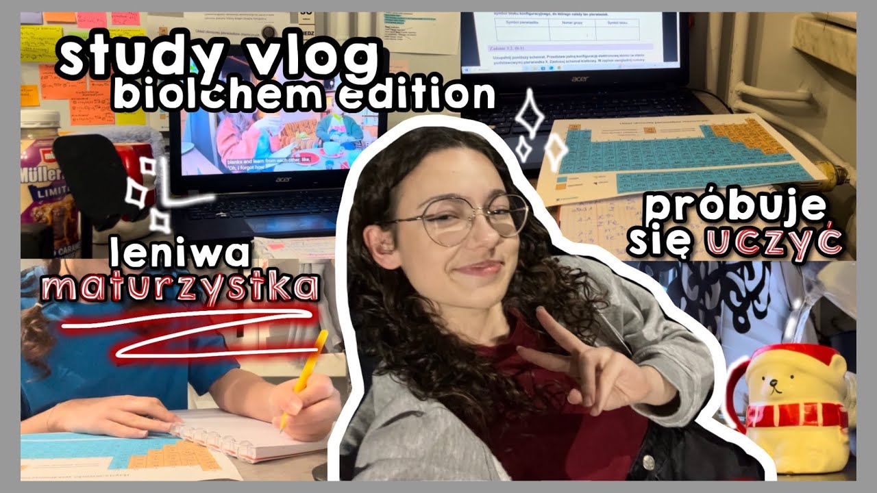 study vlog✨| leniwa maturzystka próbuje ogarnąć swoje życie w grudniu, biologia, chemia, matura