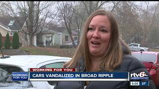 Several cars vandalized in Broad Ripple over weekend