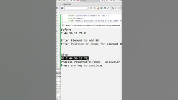 Insert Element in an Array using C++  | #shorts |