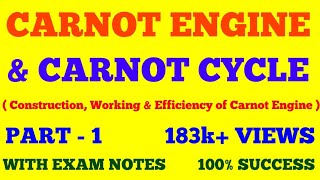 CARNOT ENGINE AND CARNOT CYCLE || PART - 1 || THERMODYNAMICS || WITH EXAM NOTES ||