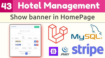 Laravel Full Course - Hotel Management System | Show banners on home page from database #43